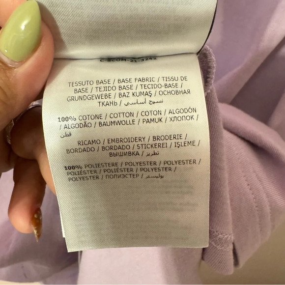 Moncler Genius 7 Moncler FRGMT Hiroshi Fujiwara Purple Logo T-Shirt  Size M - Picture 6 of 13